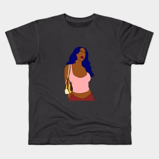 Lady with the blue hair Kids T-Shirt